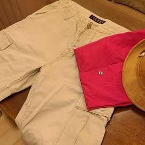 Guess Khaki Cargo Capri Pants